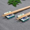 Chopstick rest stylish Kutani ware pair chopstick rest set Raijin ceramic cutlery rest made in Japan