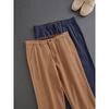 Relaxed Fit Linen Blend Trousers Men Straight Leg Casual Pants Fall Fashion