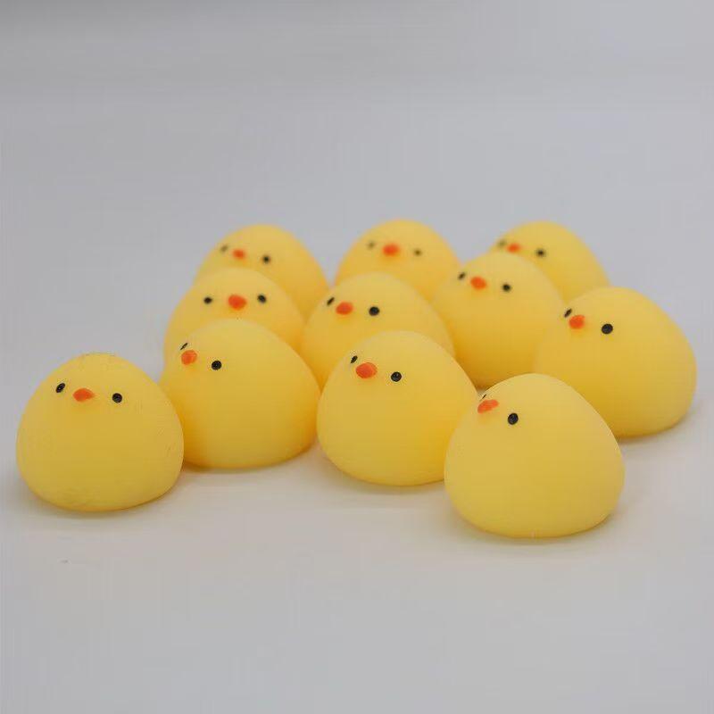 10Super Soft Cute Cartoon Chick Slow Rebound Squishy, Hand Squeeze Fidget Toy For Adult Stress Anxiety Relief Home Office & Gift