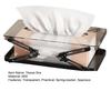 Clear Tissue Box Holder Spring-loaded Tissue Dispenser Transparent Desktop Tissue Box Cover for Home Office Bathroom Car