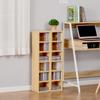 Set di 2 Scaffali a Colonna Armadietto per CD-DVD 6 + 6 Scomparti Dim. 21L x 19P x 88A cm Max. Capacità 160 CD Colore Faggio
