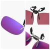 Occhiali da sole a clip quadrati 2026 Donna Lenti polarizzate rosse UV400 Uomo Clip per occhiali Antiriflesso Occhiali vintage Occhiali HD a clip