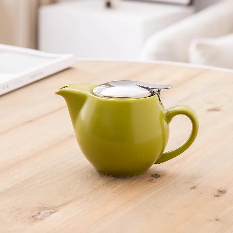 350ml Mini British Ceramic Pot with Filter Handbrewed Coffee Pot Appliance Set Large Portable Teapot Afternoon Christmas Gift