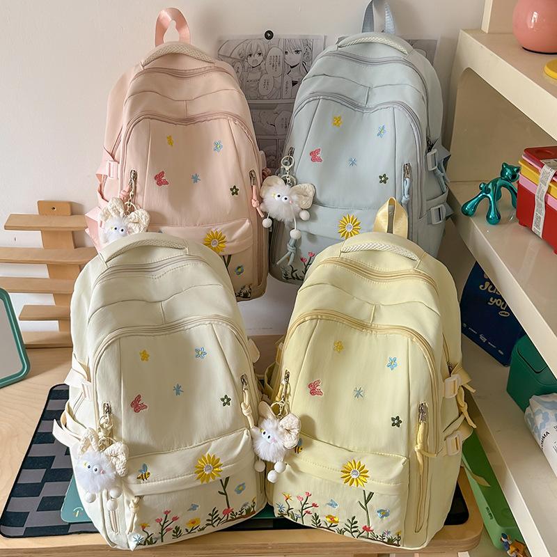 Schoolbag1011 Summer School Bag Female Junior High School Student Niche Ins Large Capacity Backpack Japanese Travel College Student Backpack