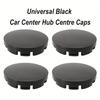 4PCS 55mm/2.17in Car Wheel Center Cap ABS Plastic Black Car Rims Alloy Wheel Center Hub Centre Cap Car Accessories