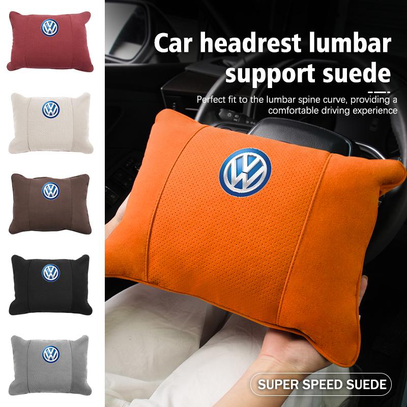 Hub Caps For Volkswagen VW Car Memory Foam Headrest Neck Pillow Protection Lumbar Support Scirocco Passat Polo B5 B6 B7 CC Tigua