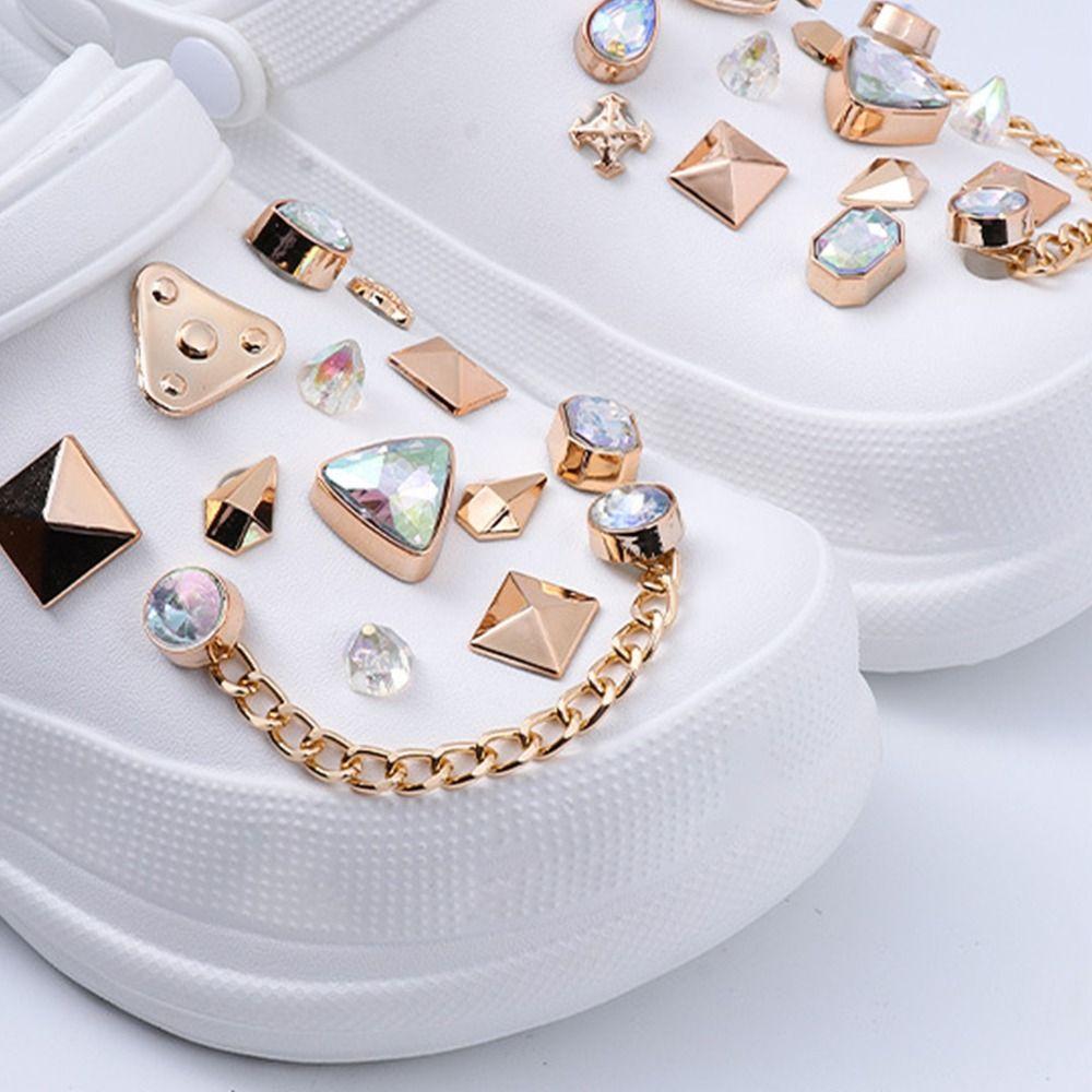 Charms Rhinestone Shoes Chain Decor Butterfly Diamond Fashion Jewelry Accessories DIY Shoes Buckle Decorations