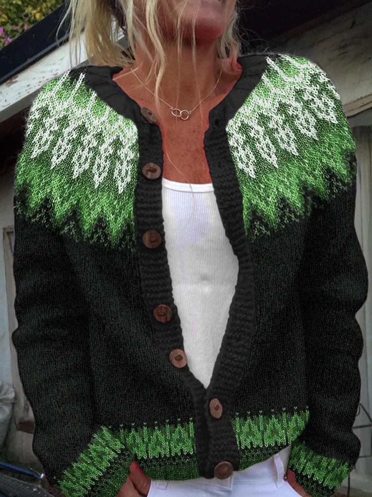 2026 Foreign Trade New 3D Digital Printing Cardigan Knitted Jacket Women's Clothing Early Spring and Autumn Factory Wholesale