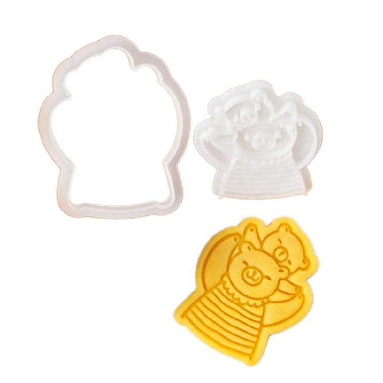 Silicone Animal Cookie Cutter for Handmade Biscuits Cookie Stamp Set for Baking Enthusiasts Elegant Cake Decorations