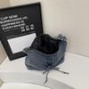 Denim Crossbody Bag Women's Bow Shoulder Bag Commuter Underarm Bag