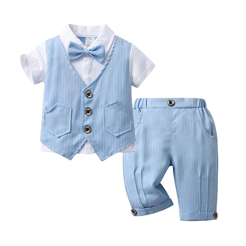 European & American Kids' Summer Two-Piece Vest Set – Boys' Short-Sleeved Outfit