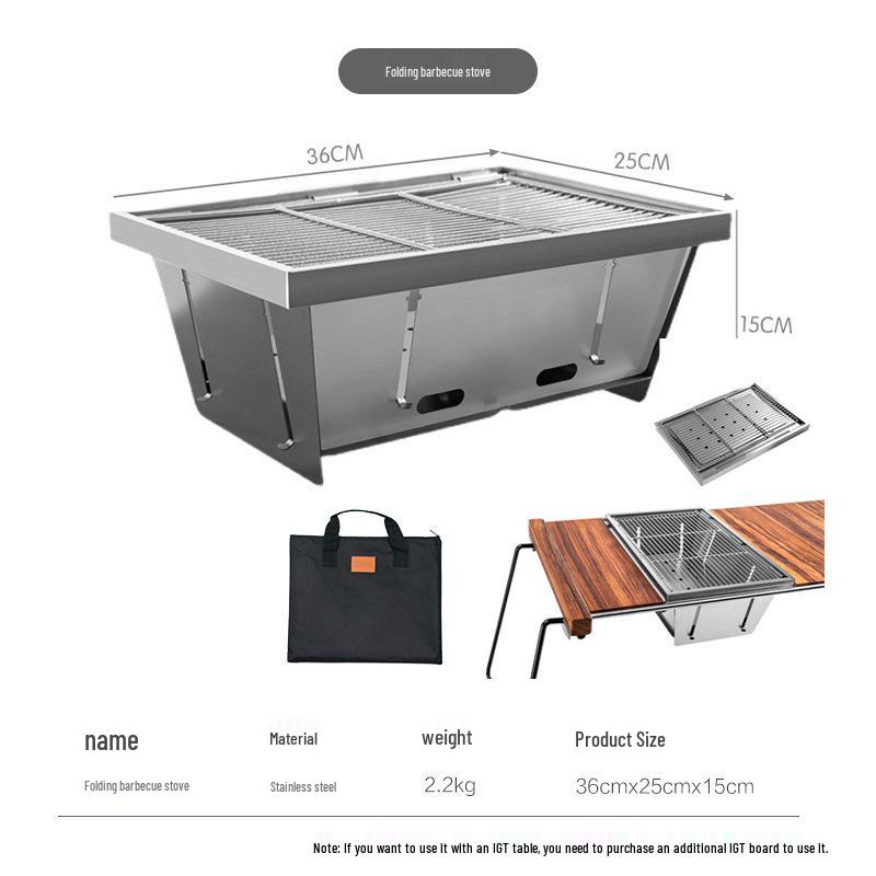 Portable Aluminum 4-in-1 BBQ Camping Table & Chair Set
