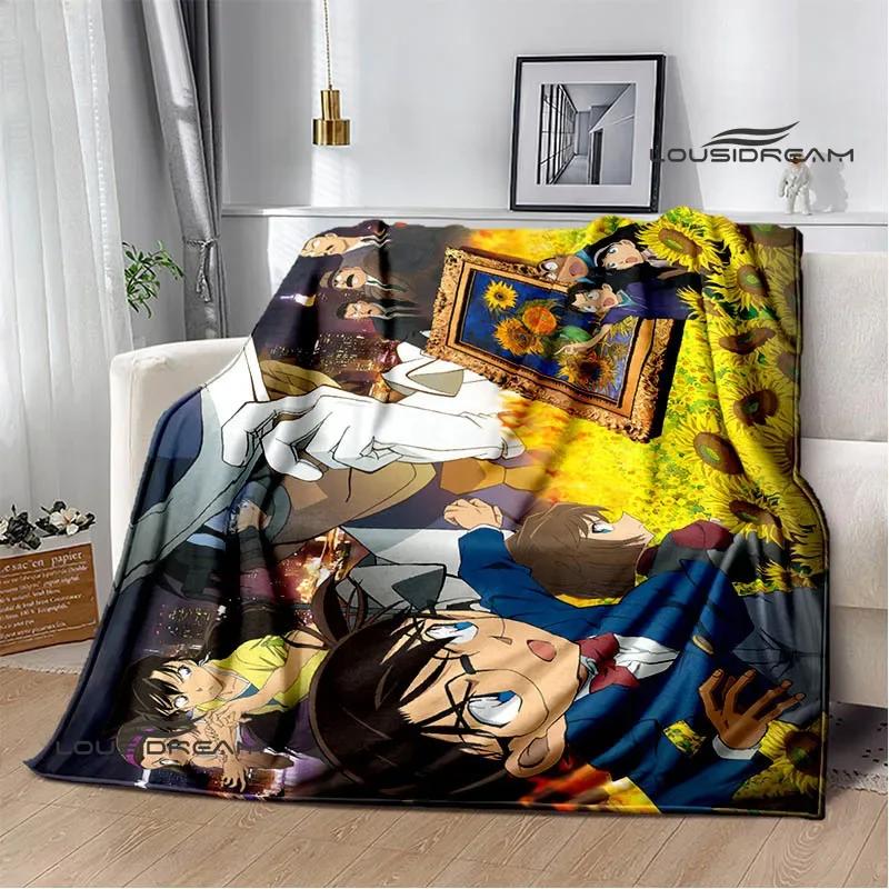 Detective Conan Cartoon Printed Blankets Picnic Blanket Warm Flannel Blankets Home Bed Linings Blankets for Beds Birthday Gift
