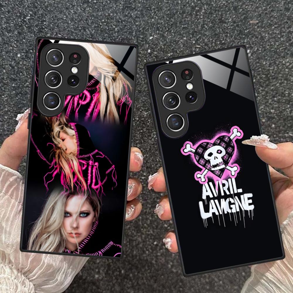 Avril Lavigne Glass Mobile Phone Case for Samsung Galaxy A56 55 54 53 52 51 36 35 34 23 16 15 5G Colorful Cover