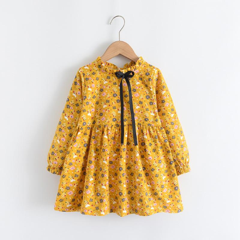Girl's Dress Spring and Autumn Floral Children's Dress