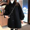 Women's Mid-Length Woolen Shirt Jacket - Autumn/Winter Korean Style, Loose Fit, Petite Versatile Coat