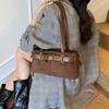 Korean Retro Suede Underarm Bag Autumn Winter New Fashi Shoulder Bag Large Capacity Commuter Handbag
