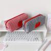 Cloth Checkered Korean Style Pencil Case Tomato Pen Bag Pencil Pouch  Girl Kids Children