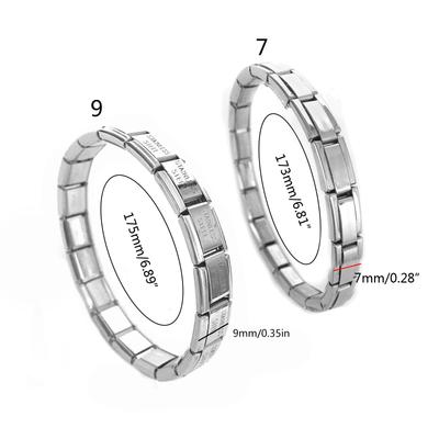 Adjustable Stainless Steel Italian Style Bangle Bracelet for Punk Party Jewelry