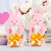 20pcs Transparent Stickers Self Adhesive Easter Cellophane Bags Candy Cookie Rabbit Goodie Bags Clear Poly Gift Bags Party Favor