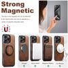 IPhone17/Samsung S25 Lederhülle mit magnetischem 360° drehbarem Ständer und kabelloser Ladekompatibilität