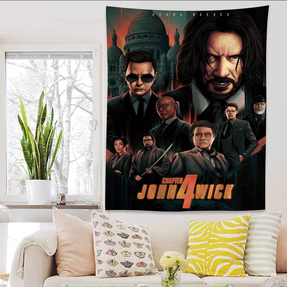 John Wick Movie DIY Wall Tapestry Art Science Fiction Room Home Decor Wall Art Decor