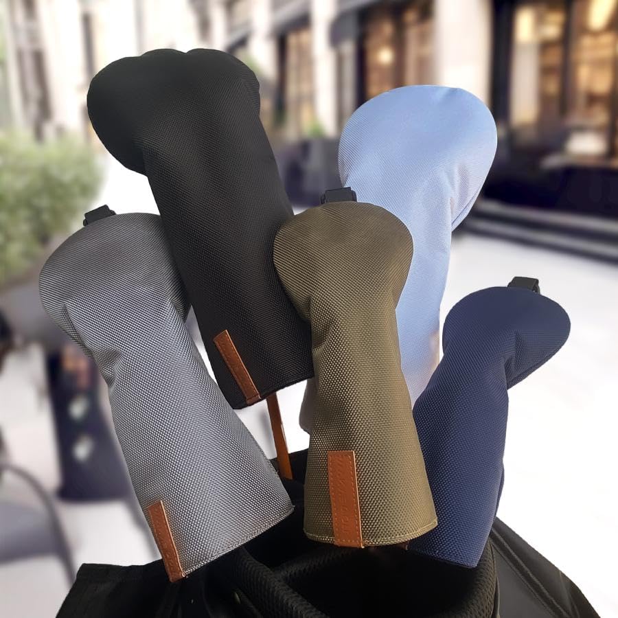 Waterproof Golf Headcover Set for and UT Fits 440cc and 460cc Solid Nylon 1 Black UT Driver, Wood, Utility, Clubs, Drivers, (Includes Club)