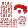 Package Label Countdown Christmas Label Advent Calendar Number Xmas Ornament Gift Felt Sticker