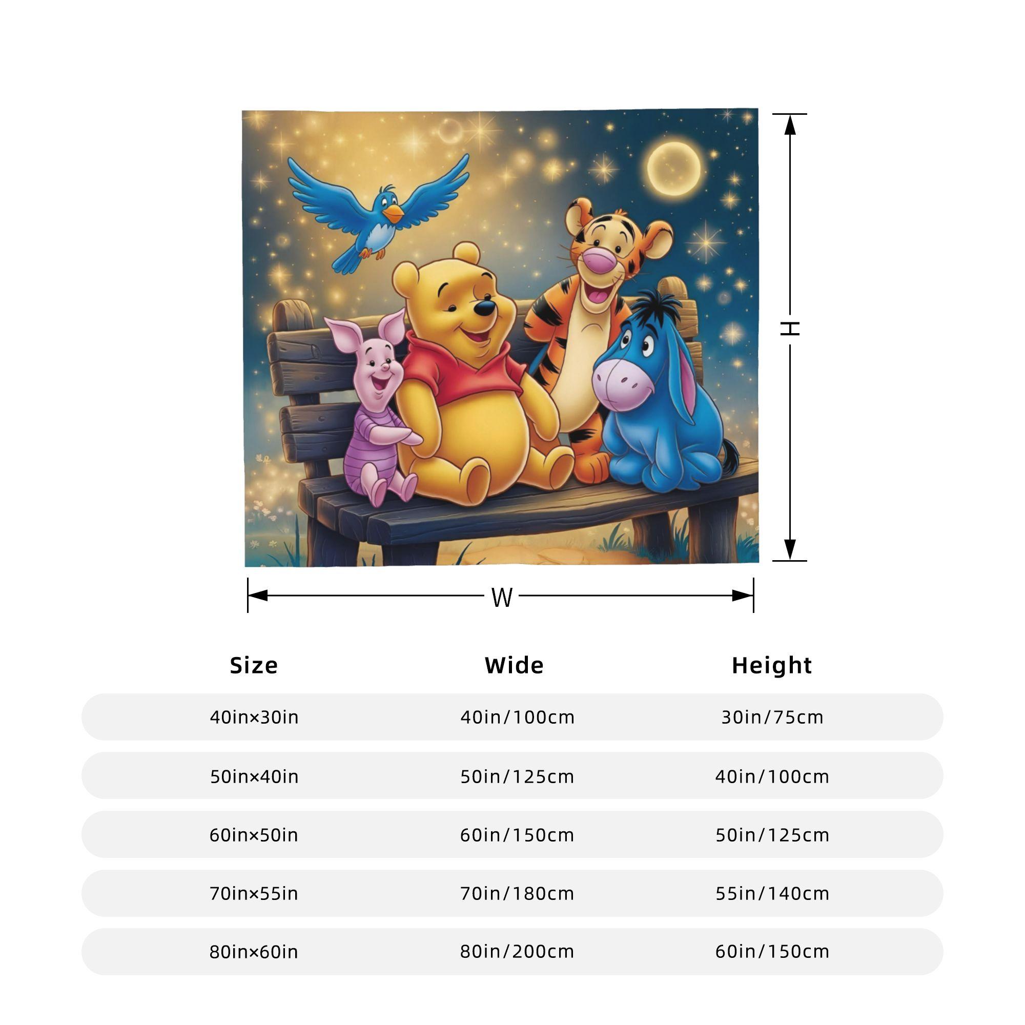 

Tigger Blanket Fleece Winnie The Pooh Ultra-Soft Throw Blanket for Bedroom Sofa Bedspread 150x200cm
