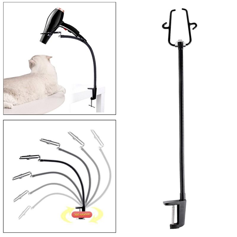 A84E-2Pcs Pet Hair Dryer Stand Fixed Bracket Dog Cat Grooming Support Frame Braces Shelf Accessories Care