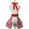 Aprons for Women Retro Vintage, Cooking Kitchen Apron Plus Size with Pocket Red