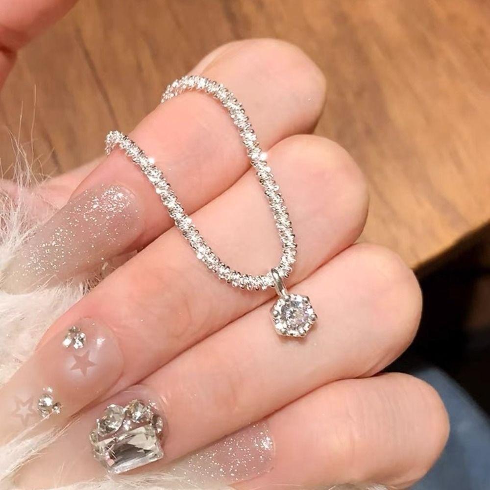 Gracile Women Anklet Chain Solid Color Rhinestone Foot Chain Trendy Sparkling Anklet Bracelet  Lady