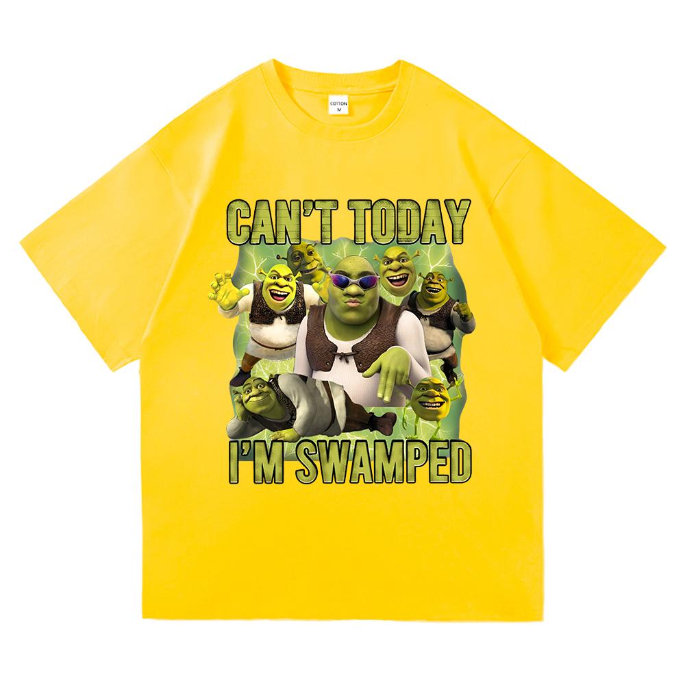 Cant Today Im Swamped T Shirt UnisexWomen Harajuku Aesthetic Graphic Funny Anime TShirt High Quality Vintage Cotton Tees Shirts