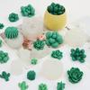 9pcs Succulent Silicone Mold Safe Durable Cactus Flower Resin Candle Mold 3D Succulent Resin Epoxy Casting Mold For DIY Decor