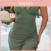 Classic Polyester Onepiece Swimsuit For Women With Hidden Bust Padding For Beach Vacation