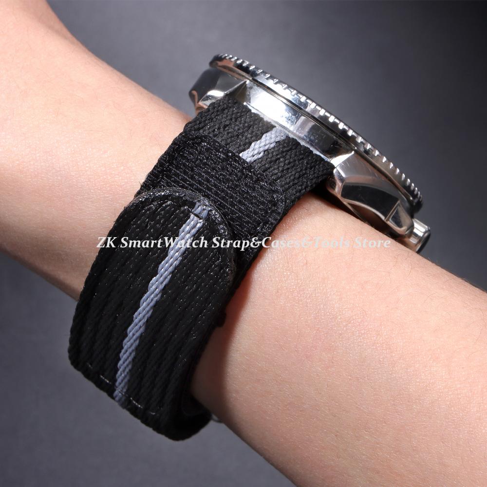 Premium Grade Nylon Strap 20mm 22mm Watch Bands Weave Breathable Bracelet Green Black Blue Wristband Belt Men Watch Accessories