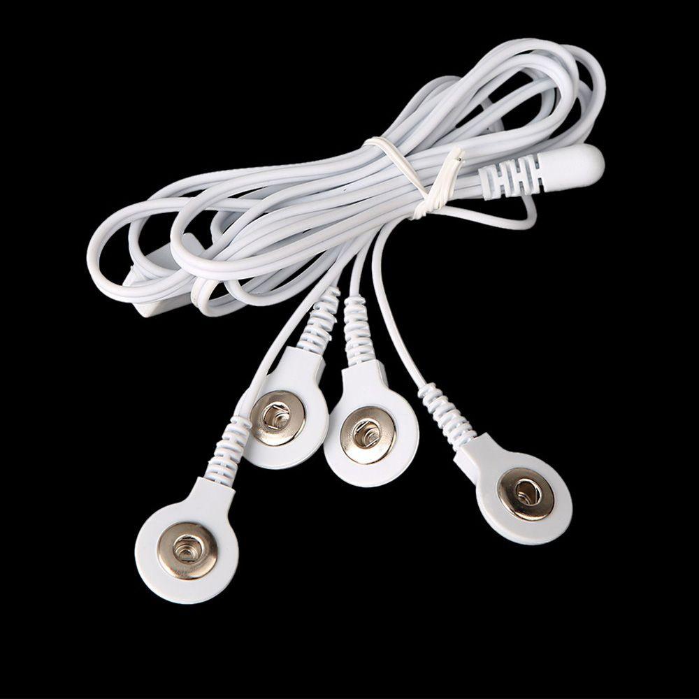 

Wires Lead Machine Buttons Massager Digital Plug 2.5mm TENS Electrode Wire білий
