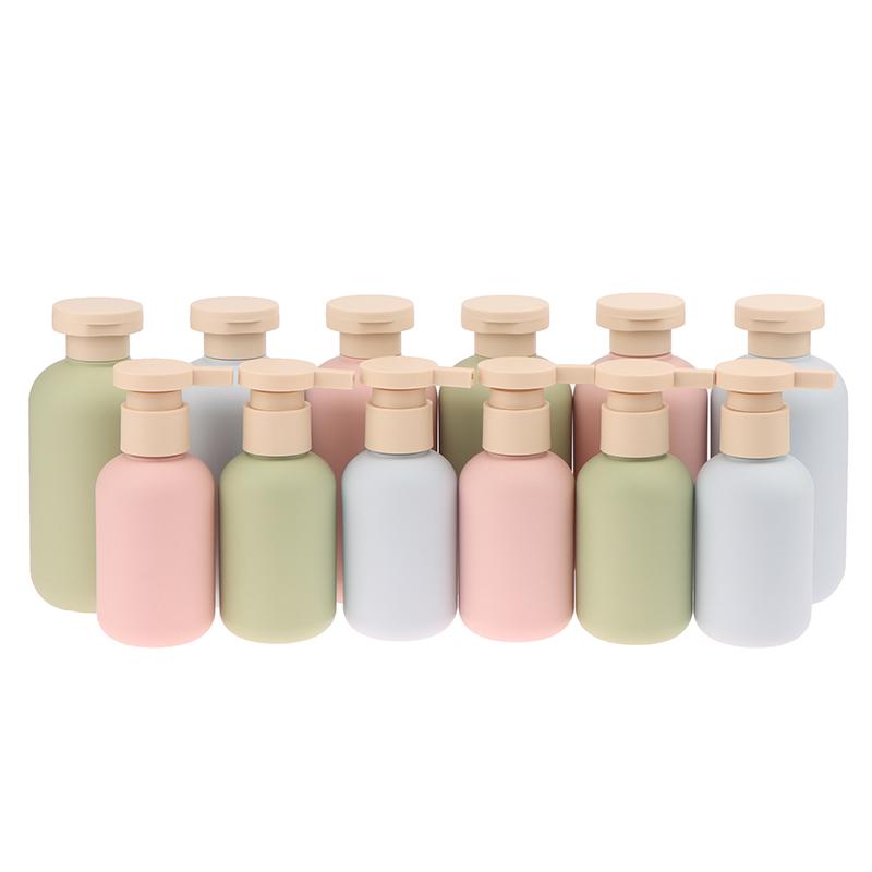 2 ks 100/200 ml Modrá Zelená Růžová Prázdná Plastová Pumpa Láhev na Mléko Šampon Láhev s Víčkem Nádoby na Kosmetiku Plnitelné Lahvičky
