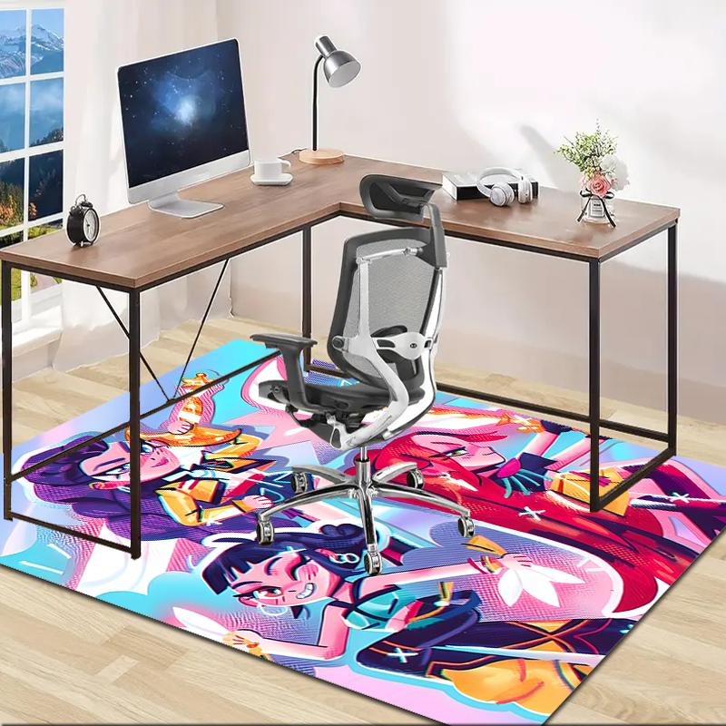 1pc KPop Demon Hunters5 Design Area Rug - Non-Slip, Soft & Cozy Floor Mat for Living Room, Bedroom, Office - Indoor/Outdoor Decorative Carpet