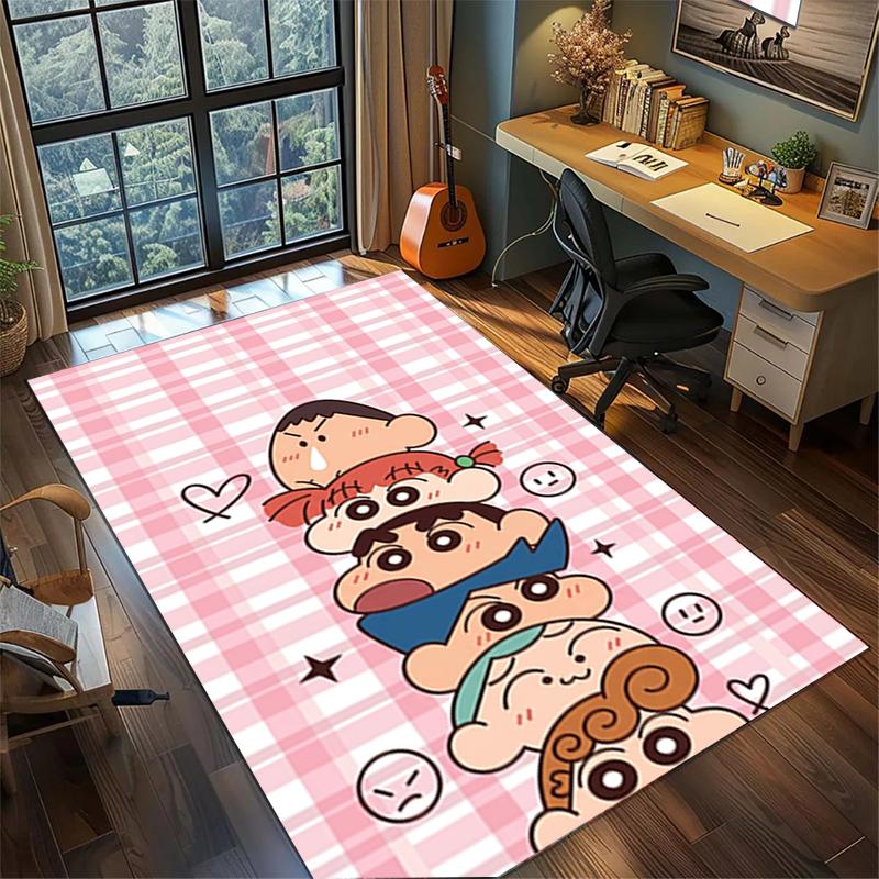 Crayon Shin-chan Decor Rug Large Area Non Slip Washable Carpet Bedroom Gamer Room Mat