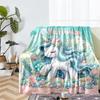 Custom Name Unicorn Theme Printed Blanket - Perfect for Couch, Bed, Travel & Outdoor Use | Machine Washable, Cozy & Durable.