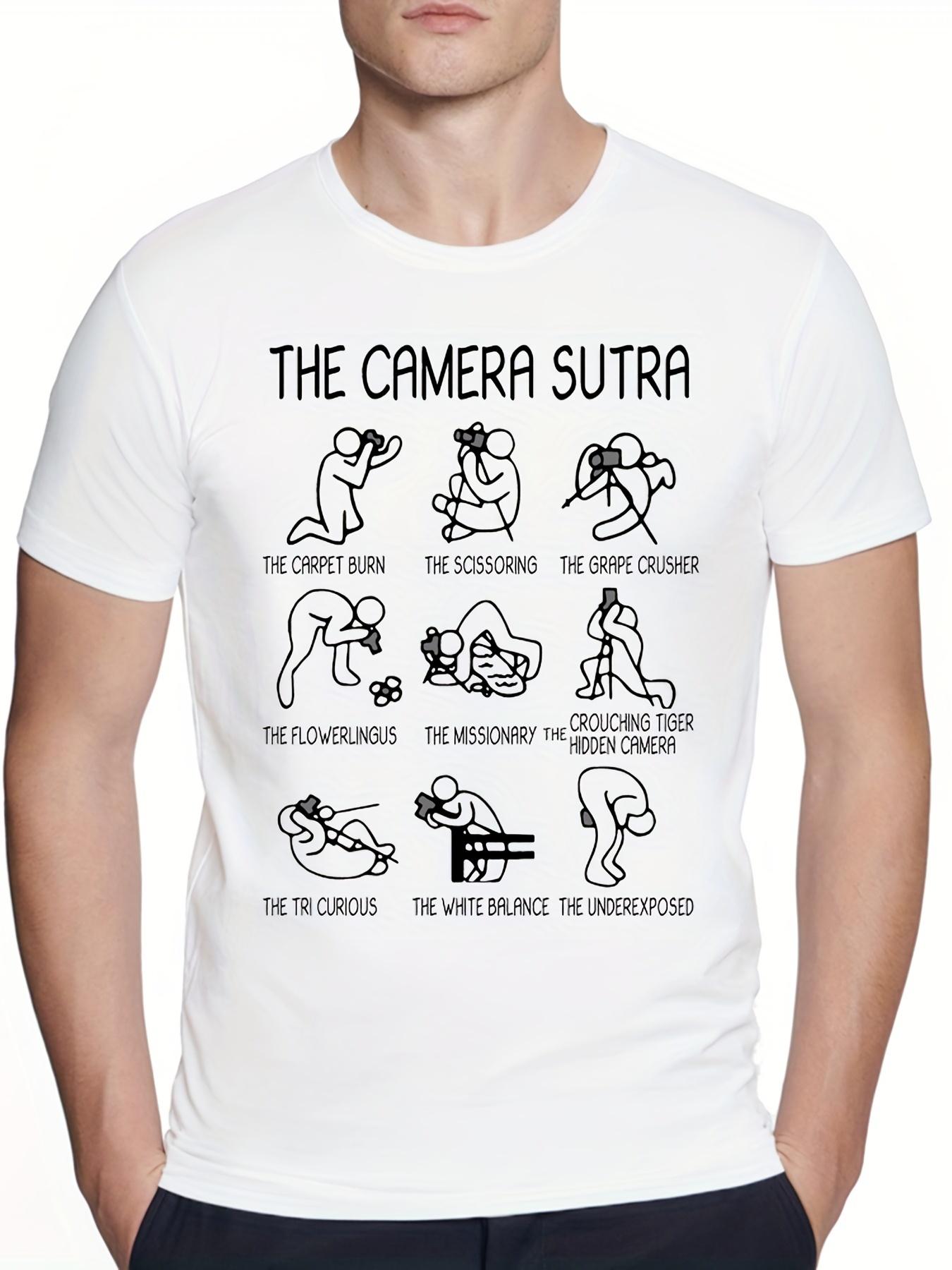 

Creative Art Design Photographic Camera Various Pattern Print Men s T-shirt, Graphic Tee Men s Summer Clothes, Men s Outfits XXXXXL белый