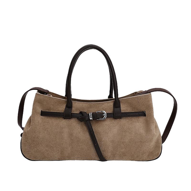 Frosted retro small bag women's autumn and winter 2025 new niche design messenger bag popular ins portable tote bag