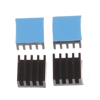 10 Pezzi Dissipatore di Calore in Alluminio Nero 8.8X8.8X5Mm Radiatore di Raffreddamento con Pad Termico
