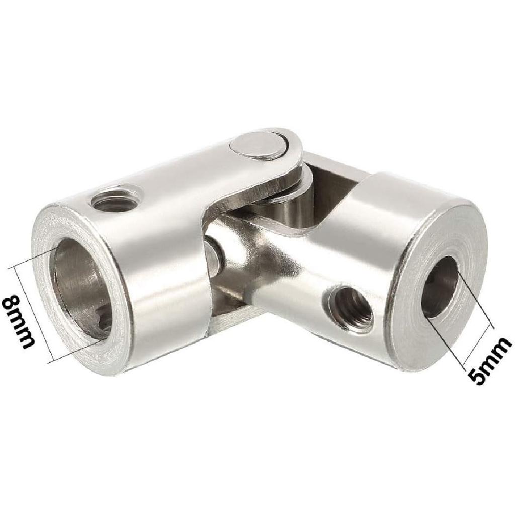 Coupler 5-10mm Rotatable Universal Joint Steering Gear Stainless Steel Coupler Shaft Coupling (Inner Diameter : 8mm to 8mm)