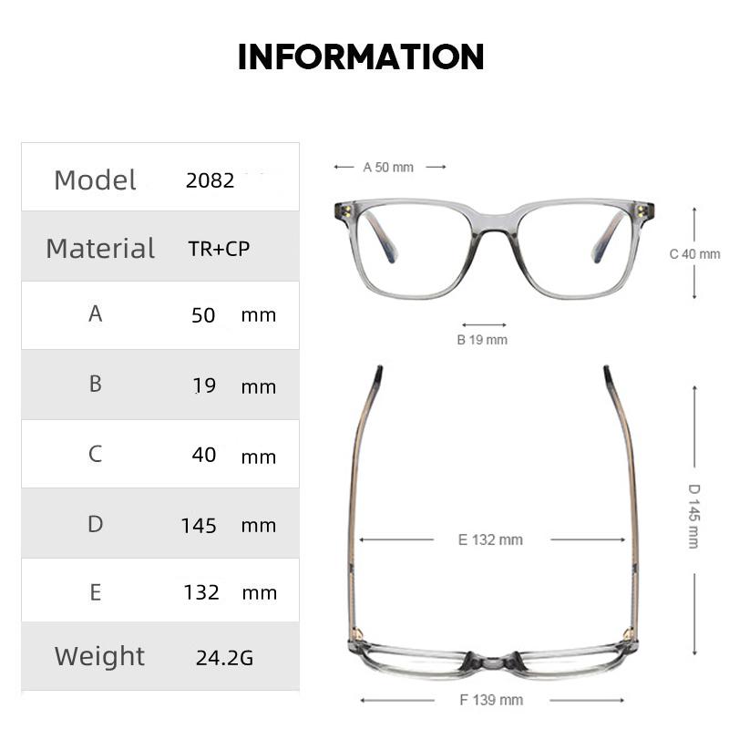 2023 New Retro Photochromic Anti Blue Light Reading Glasses For Men And Woman Square Presbyopic Glasses With Diopter +100 +225