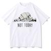 Funny At Walker Not Today T Shrits Unisexs Women Oversized Tee Shirts High Quality Aesthetic Short Sleeves Gothic Clothes Teenagers