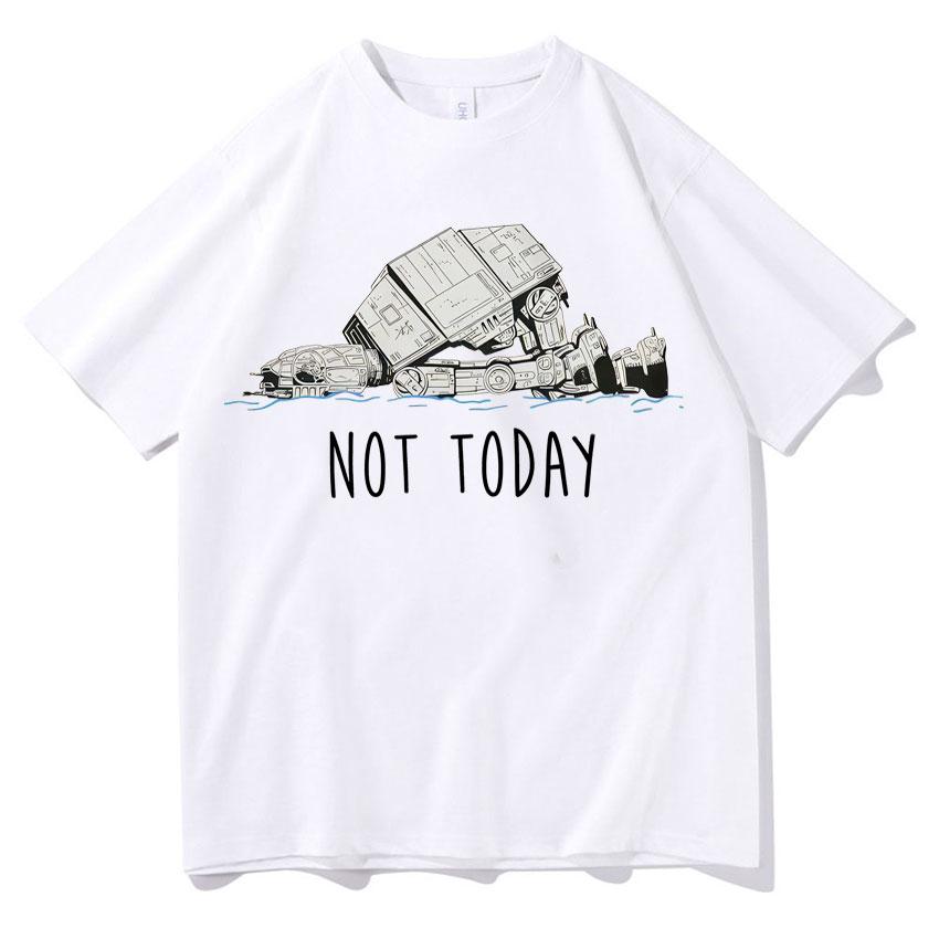 Funny At Walker Not Today T Shrits Unisexs Women Oversized Tee Shirts High Quality Aesthetic Short Sleeves Gothic Clothes Teenagers