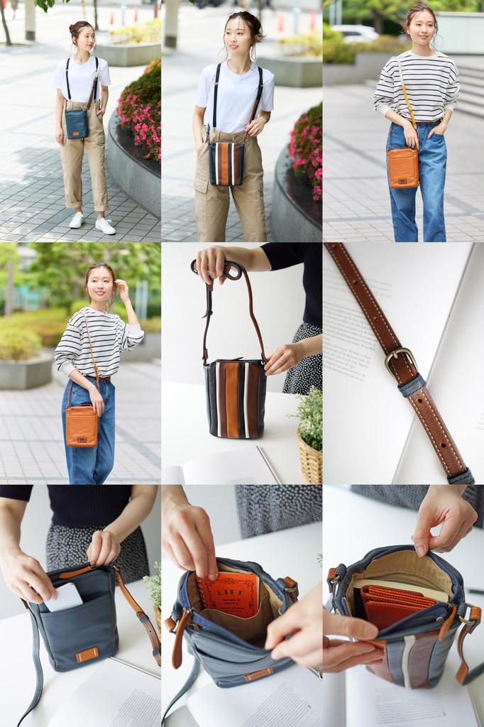 Dakota Women's Genuine Leather Shoulder Bag, Navy, DA-1034582-60