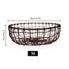 Retro Iron Fruit Basket, Handcrafted Wire Fruit Bowls, Bread Snack Vegetable Storage Basket for Kitchen Table Dining Home Decor